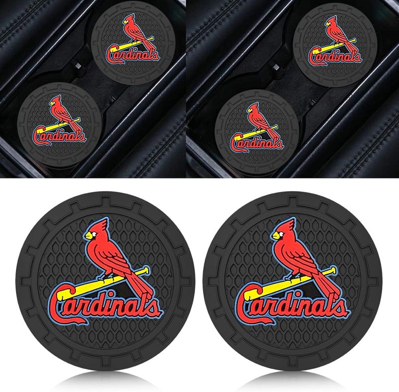 WiiFiive Car Cup Holder Coasters for Cardinals Baseball Fans, Cardinals Car Coasters for Cup Holder Insert Silicone Non-Slip - Image 4